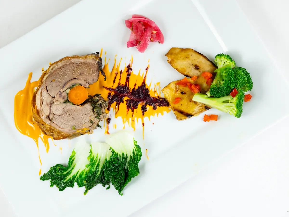 Intimate private dining with refined plating