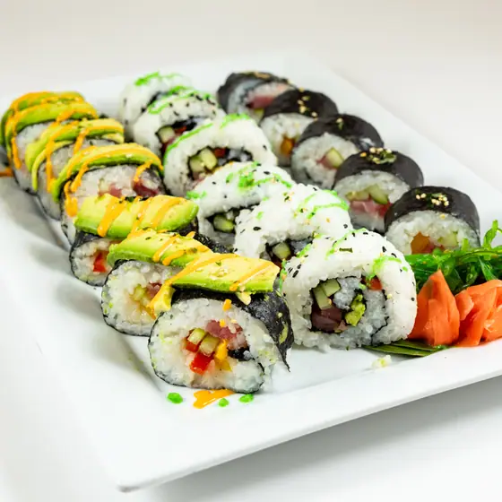 Colorful seasonal appetizer platter