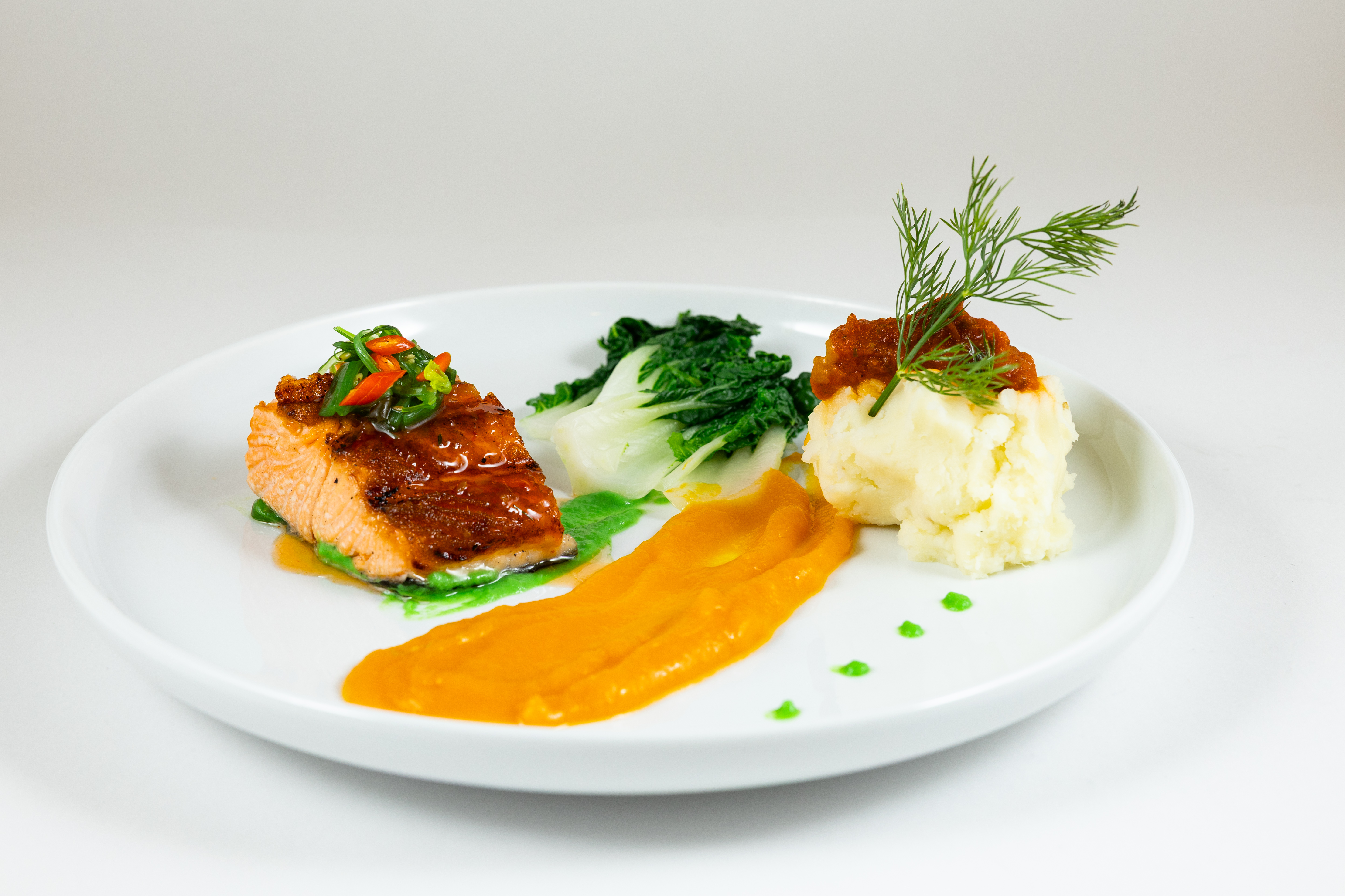 Elegant plating detail by Chef Dave Pacifico